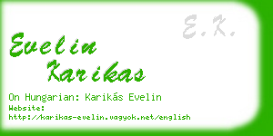 evelin karikas business card